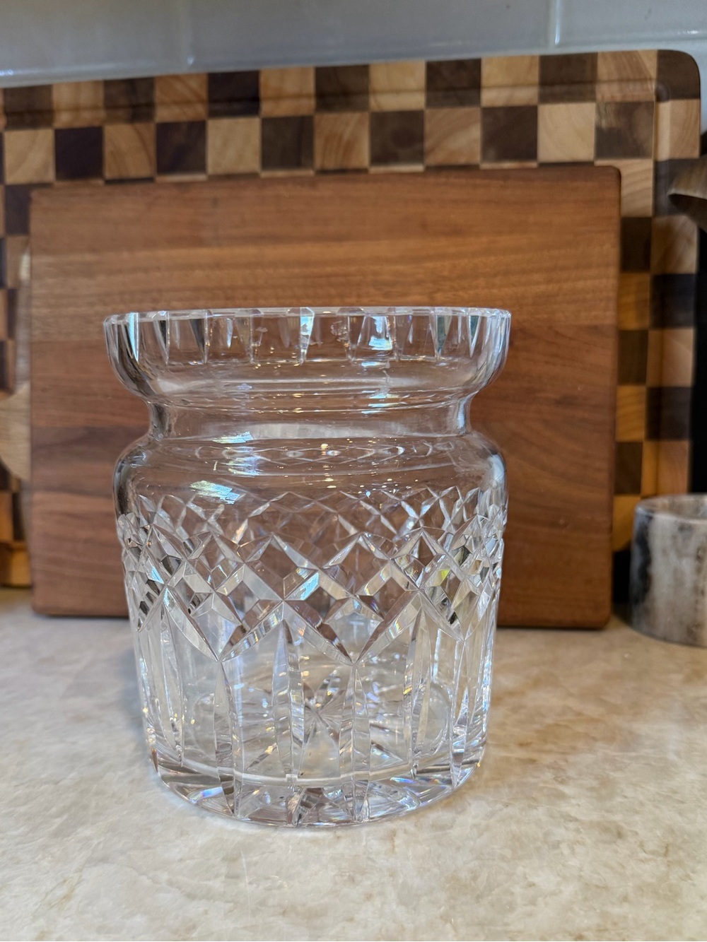 Waterford Crystal Lismore biscuit jar -missing  lid